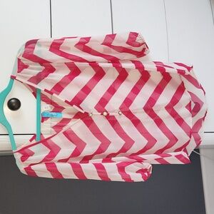 Magenta & Cream Blouse!